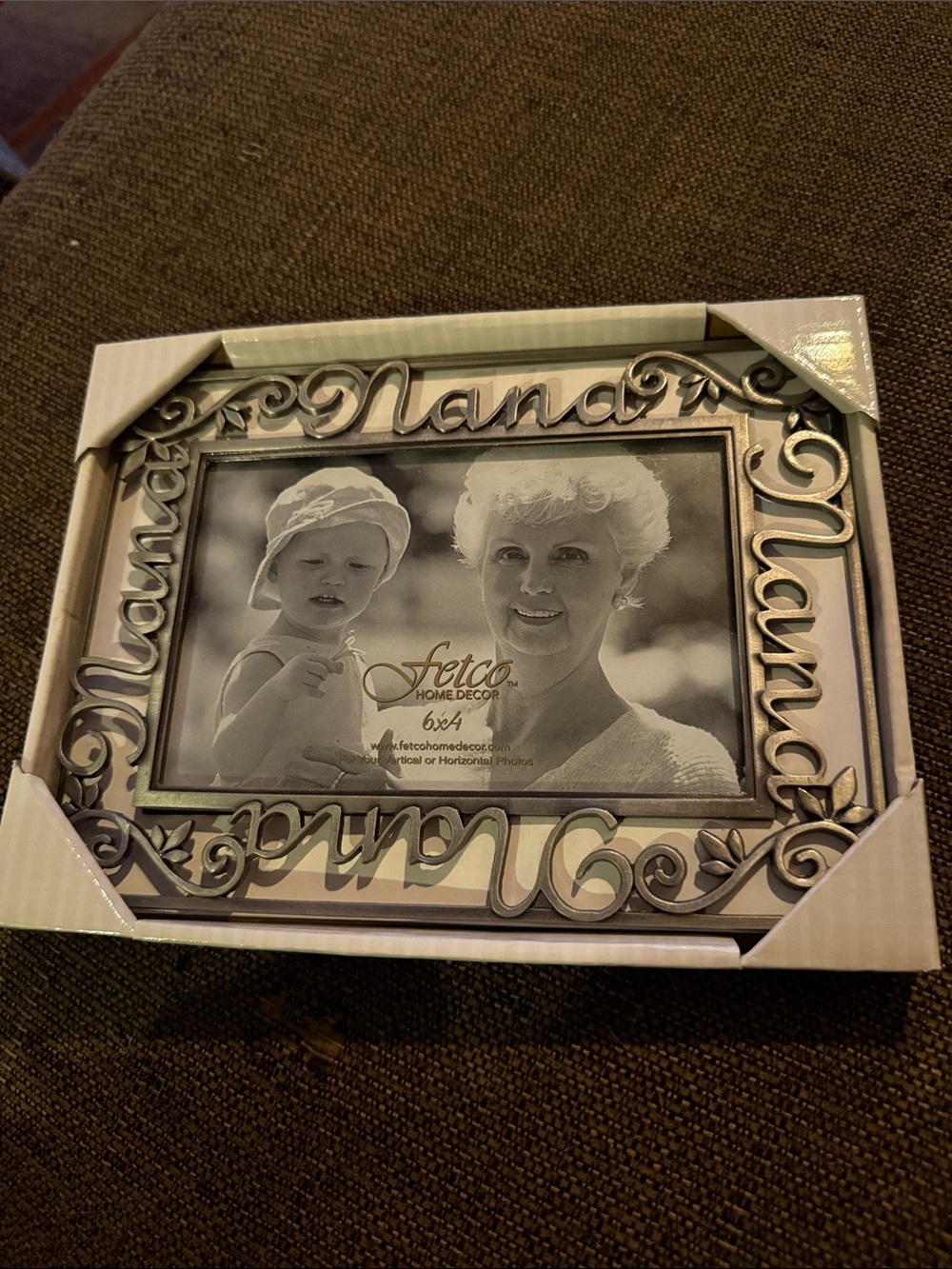 Fetco Silver Decorative 'Nana' Picture Frame-4x6